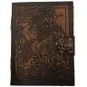 Leather Journal with Embossed Freedom Horses and Parchment Paper - Outlet